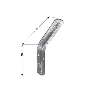 SOPORTE ESTANTERÍA ACERO PRENSADO, acabado de pintura PLATA - Product Image 1