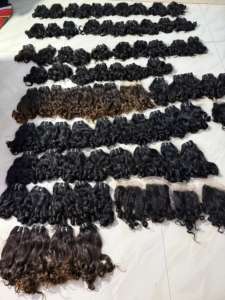 Cheveux humains naturels indiens bruts bouclés pour bébés, avec frontal - Product Image 4