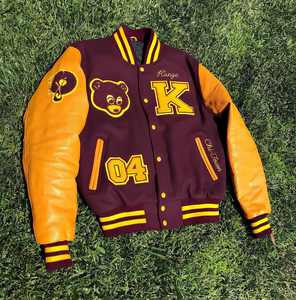 Veste universitaire décontractée unisexe avec broderie en chenille personnalisée, logo sur le devant, couleur et taille personnalisées, style streetwear - Product Image 4