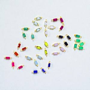 Pendentifs en cristal de quartz rectangulaire 4x6 mm, pierres précieuses, breloques - Fabrication de bijoux en collier DIY - Product Image 2