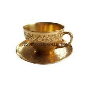 Unique Brass <b>Cups</b> and <b>Saucers</b> with Engraved Patterns Making Them a Standout Piece in Your Kitchen or Dining Collection - Product Image 3