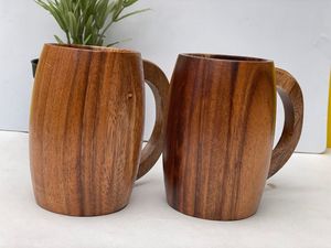 Taza de barra de madera personalizada con asa, nuevo diseño para utensilios de cocina para fiestas de bodas, el mejor producto navideño, jarra de cerveza de cerámica - Product Image 4