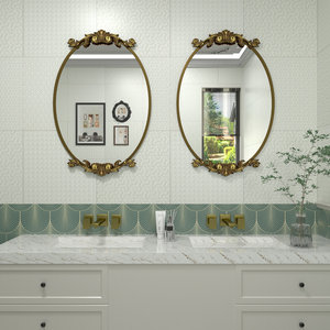 Victorian Oval Wall <strong>Mirror</strong> Ornate Baroque Scrollwork Crown Design <strong>Mirror</strong> for Bathroom Bedroom Gothic Vintage Home Decor - Product Image 2