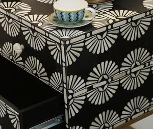 Meubles indiens de coffre de tiroir d'incrustation d'os fabriqués à la main de l'Inde - Product Image 5