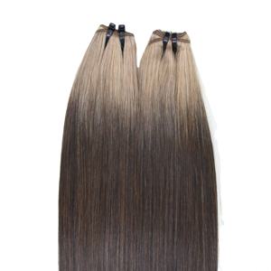 BIGG-máquina de cabello de doble trama, 16 ", # 1B, cutícula de estiramiento súper doble, alineación, extensión de cabello Remy virgen humano 100% Natural - Product Image 1