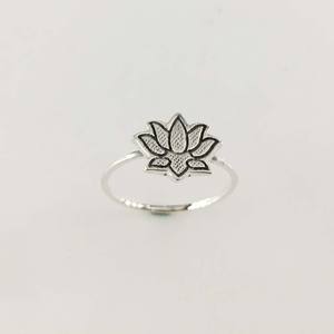 Wedding Fine Jewelry 925 Sterling Silver Flower <b>Rings</b> Minimalist Cute Girl's <b>Rings</b> Handmade Bezel Setting Trendy - Product Image 2