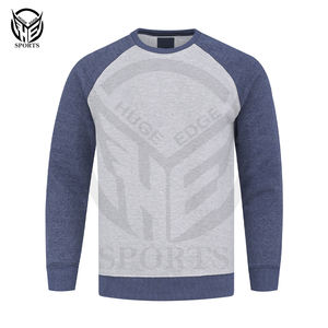 เสื้อสเวตเตอร์คอกลมสำหรับผู้ชายเสื้อสเวตเตอร์คอตตอนแนวสตรีทไซส์พิเศษออกแบบได้ตามต้องการ - Product Image 1