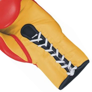 Boxing <b>Gloves</b> Orange & Yellow Color % Pu Leather Fold Back Fingers <b>Lace</b>-Up Closure Customized Training - Product Image 4
