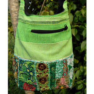 Ele Girls College Jhola Hippie Sling Bag Sac à bandoulière en tissu de coton unisexe fait à la main avec doublure en coton Style Ins - Product Image 1