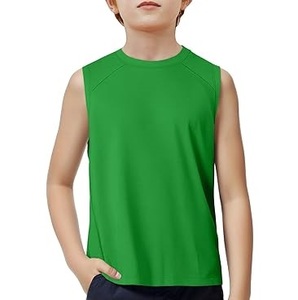 OEM Chaleco Personalizado Singlets Deportes Slim Fit Muscles Stringer Gimnasio Algodón Running Tank Top para Hombres Niños Chaleco Singlets Niños Transpirable - Product Image 6