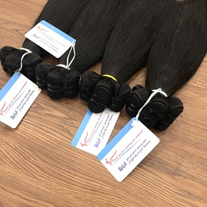 Produit le plus vendu Extensions de cheveux humains vietnamiens bruts Faisceaux de cheveux raides à cuticules alignés Super Double dessiné Prix d'usine - Product Image 2