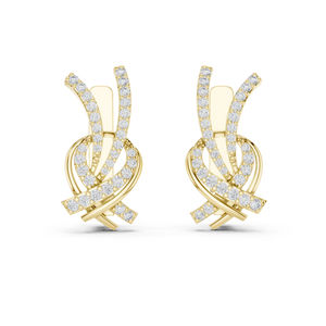 Boucles d'oreilles en or rose 14 carats avec diamants ronds pour femmes |   Bijoux de fiançailles, luxe, certifié, cadeau de mariage, anniversaire de mariage - Product Image 5