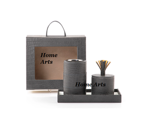 Ensemble de brûleurs d'encens en cuir de qualité supérieure Bakhoor taille et forme personnalisées Mabkhar avec boîte à mouchoirs et plateau - Product Image 2