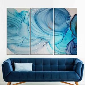 Modern Marble Art Printed Canvas: Elegant Abstract Wall Decor,3P:Gallery <b>Wrapped</b> - Product Image 1