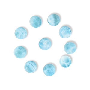 Alta calidad 3-21MM azul Larimar cabujón piedra más vendida suelta joyería fina accesorio 6mm piedra preciosa Natural - Product Image 1