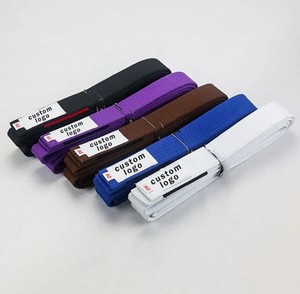Logo personnalisé Judo Jiu Jitsu brésilien BJJ ceintures avec Logo personnalisé 100% coton unisexe adulte Arts martiaux ceinture d'entraînement MS-JJB-012 - Product Image 5
