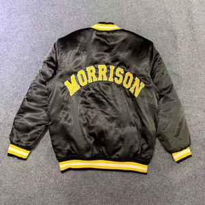 Nouveauté, vestes d'hiver personnalisées en satin de soie de haute qualité pour les collèges, coupe-vent d'extérieur, de couleur blanche et de qualité supérieure, OEM pour hommes et femmes - Product Image 2