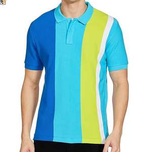 Panel de corte y costura Polo camisas rojo oscuro amarillo y blanco panel cosido juntos en algodón PK varía en diferentes GSMS 180-320 - Product Image 4