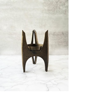 Support de bougie en laiton et aluminium de luxe neutre personnalisé fait à la main, style finition haut de gamme, porte-bougie, décoration d'intérieur haut de gamme - Product Image 4