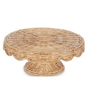 Vente en gros de piédestal rond en rotin fait main écologique plateau de service fait main pour la décoration intérieure meilleure vente du Vietnam - Product Image 4