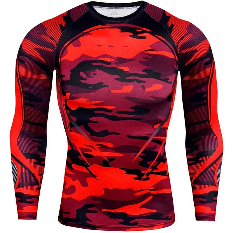 Hot Selling Custom logo Printed Sublimated Wholesale OEM&ODM Service Gym Fitness Wear Breathable New Men MMA Rash Guard 2024
