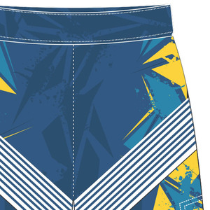 Pantalones cortos de boxeo sublimados con cordón para hombre de poliéster 100% al por mayor diseño personalizado pintado antiarrugas - Product Image 4