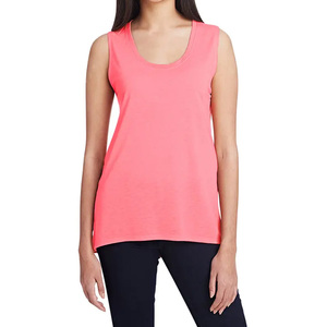 MESS SPORTS Summer Collection Custom Logo Hot Sale Plus Size Women's Tank <b>Tops</b> / Wholesale Solid Color Crew Neck Breathable - Product Image 4