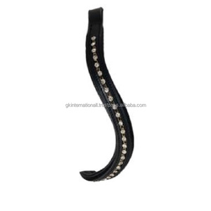 Banda de cejas de caballo de cuero puro de la mejor calidad, diseño personalizado hecho a mano, 1 Fila de marca, cristales de diamante, banda de cejas de caballo de cuero - Product Image 6