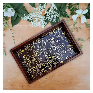 ถาดเสิร์ฟทำจากไม้เป็นมิตรกับสิ่งแวดล้อมทนทานพร้อมสีและโลโก้ที่ปรับแต่งได้ตามต้องการสำหรับใช้ในบ้านร้านอาหารโรงแรมและบาร์ - Product Image 2