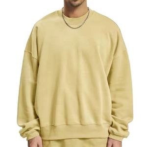 Sweat-shirt en molleton de coton personnalisé pour homme, 400 g/m², French Terry, col rond surdimensionné, sweat-shirts et sweats à capuche pour homme, surdimensionné, à capuche, 2026 - Product Image 1