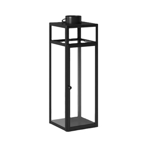 <b>Black</b> Color Metal Decorative <b>Lantern</b> Home Decor Glass T Light Candle Holder Hanging <b>Lantern</b> for Christmas Supplies - Product Image 1