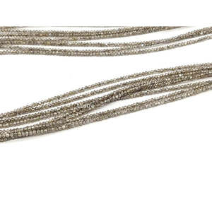 Cuentas de Diamante Champagne AAA en Forma de Rondelle de 1.8-2.5mm, Hilo de Gemas de Diamante Natural Facetado para Fabricación de Joyas al por Mayor - Product Image 4