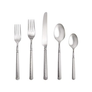 Couverts en acier inoxydable utilisés dans les ustensiles de cuisine Table Café Usage domestique Couleur argent plaqué Couverts finis Poignée ronde Lot de 5 - Product Image 1