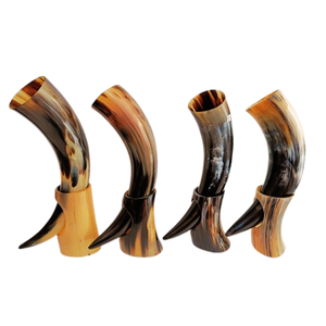 Corne à boire viking en buffle 100% naturelle avec tailles personnalisées, qualité supérieure, corne à eau polie, grossiste en provenance d'Inde - Product Image 6