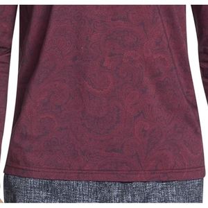 เสื้อเชิ้ตแขนยาวทรงสลิมฟิตสีแดงไซส์ XX-Large สำหรับผู้ชาย ยี่ห้อ Tallia ผ้าป๊อปลิน ลายเพสลีย์  แบบเฮนลีย์ - Product Image 3