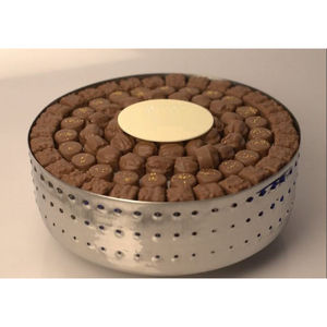 Elegance Bol de table rond pour le service du chocolat Bol en métal argenté de qualité de luxe Fait à la main Plateau de service pour bonbons à vendre - Product Image 1