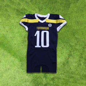 Camiseta de fútbol americano personalizada al por mayor de fábrica para niños técnica de sublimación de talla grande transpirable corta para deportes - Product Image 3