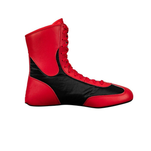 Chaussures de boxe en cuir rouge et noir personnalisées pour hommes, ensemble de haute qualité avec un design élégant et une semelle durable, chaussures formelles de haute qualité - Product Image 2