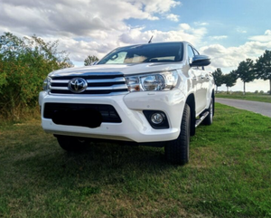 รถกระบะโตโยต้า ไฮลักซ์ ปี 2018 พวงมาลัยซ้าย สีขาว เครื่องยนต์เทอร์โบ เกียร์อัตโนมัติ เบาะหนัง หลังคาซันรูฟ ไฟหน้า LED - Product Image 1