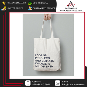 Sac fourre-tout à bandoulière en toile de coton imprimé écologique de haute qualité - Product Image 3