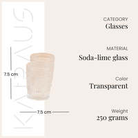 Ensemble de 6 verres à boisson en verre gaufré motif tournesol, design unique et élégant pour votre maison ou votre table