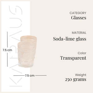 Juego de 6 Vasos de Vidrio con Relieve de Girasol, Diseño Único y Elegante para su Hogar o Mesa - Product Image 3