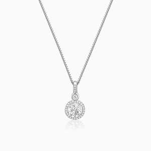 Colgante de gota de llovizna de plata, chapado en rodio con cadena de caja, accesorio de joyería de moda para cumpleaños, aniversario o fiesta - Product Image 4