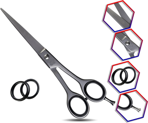 Ciseaux de barbier en acier inoxydable de 6,0 pouces, ciseaux à effiler les cheveux, ciseaux de coupe de cheveux, dents CNC, beauté professionnelle, super coupe, plastique, tranchant - Product Image 4