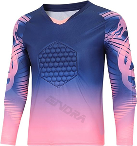 Maillot de football de gardien de but rembourré Chemise à manches longues de gardien de but de football avec protecteur d'éponge pour adultes et jeunes - Product Image 1