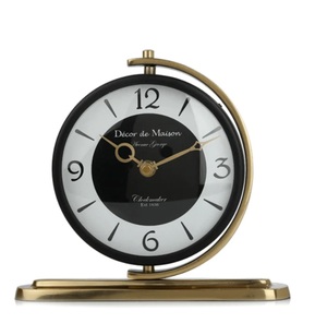 Reloj de Mesa Decor de Maison con Acabado en Latón, Diseño Moderno de Mediados de Siglo, Decoración para el Hogar, Centro de Mesa para Sala de Estar - Product Image 2