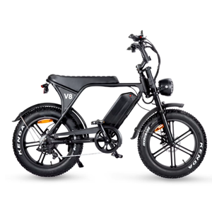 พร้อมจัดส่งจักรยานไฟฟ้า 500W/750W 72V 15Ah ยางอ้วน 24 นิ้ว รุ่น V8 พร้อมระบบเปลี่ยนเกียร์ แบตเตอรี่ลิเธียม โครงอะลูมิเนียม - Product Image 1