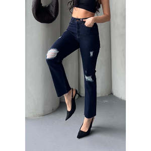 Jeans Mom Fit 1900 - Style Slap - Bleu marine - Product Image 6