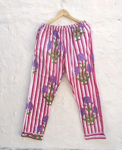 Conjunto de pijama suave indio informal, traje de noche de 100% algodón con estampado de bloques, tela tejida, ropa de noche, regalo para ella - Product Image 4