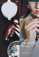 [Bohae] Vino de frambuesa negra Vino tradicional coreano Alc 14% Vol 375ml Vino de fruta Sabor dulce Bebida de regalo de licor Premium profundo